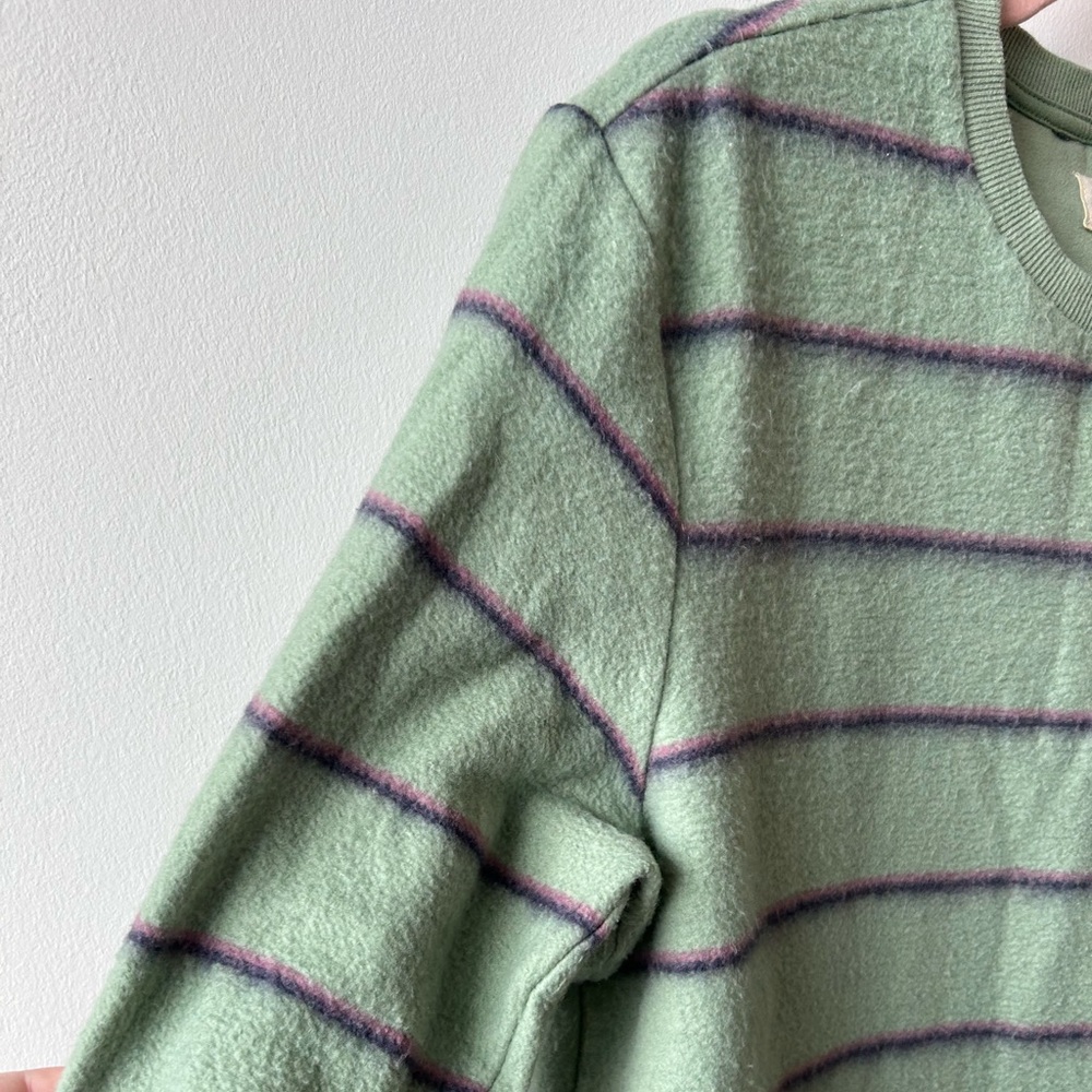 Marine Layer Crewneck Stripe Sweatshirt Green Blue Purple Size M EUC L0821 - Picture 7 of 8